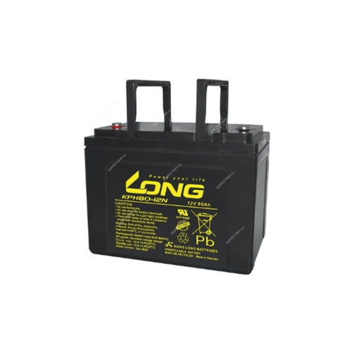 Long Rechargeable Sealed Lead Acid Battery, KPH80-12N, 12V, 80Ah/10 Hr