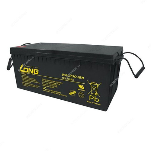 Long Rechargeable Sealed Lead Acid Battery, WPL230-12N, 12V, 230Ah/20 Hr
