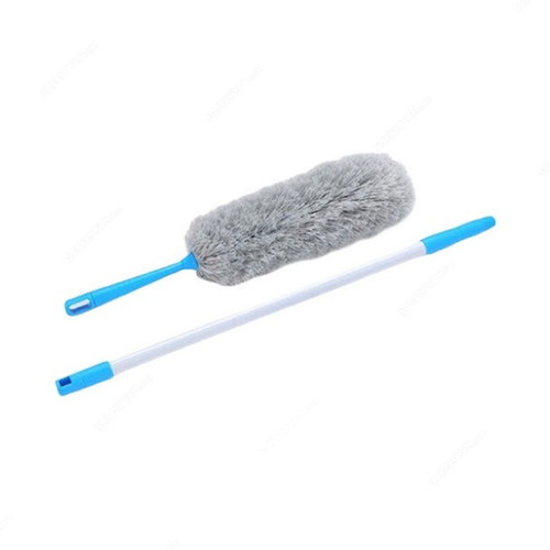 Caliber 2 in 1 Microfiber Duster With Telescopic Handle, CMD21, Grey/Cyan