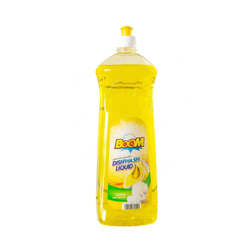 Boom Dishwash Liquid, Lemon Fragrance, 500ml, 24 Pcs/Carton