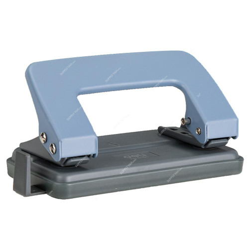 Deli Hole Punch With Ruler, E0101, 2 Hole, Blue