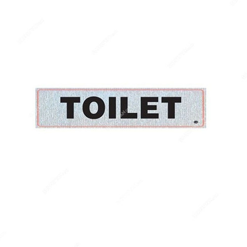 Fis Horizontal Sticker, TOILET, 17 x 4CM, Black/White