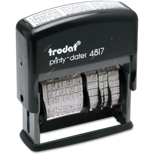 Trodat Date Stamp With 12 Changeable Messages, 4817, Blue