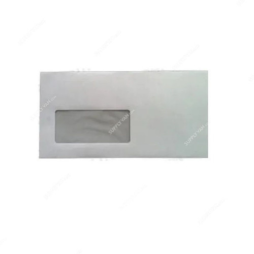 Hispapel Peel/Seal Envelope With Left Window, 90 GSM, 115 x 225MM, White, 50 Pcs/Pack