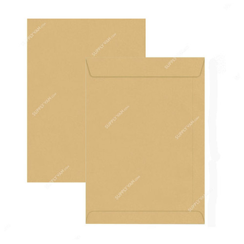 Hispapel Manila Peel/Seal Envelope, BE-15X10-01, 120 GSM, 254 x 381MM, Brown, 50 Pcs/Pack