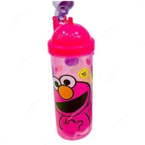 Cartoon Character Design Water Bottle, Plastic, Red