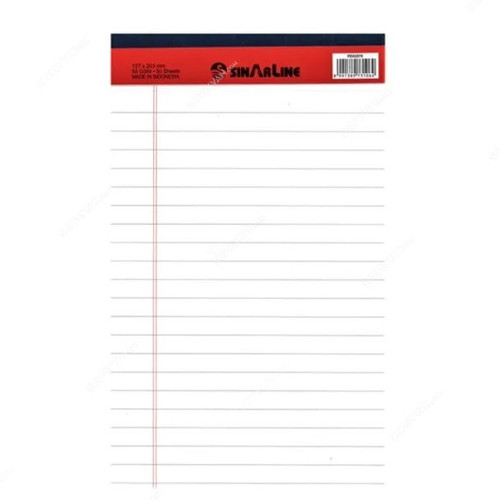 Sinarline Legal Pad, A5, 56 GSM, 40 Sheets, White