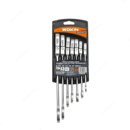 Wokin Flexible Combination Gear Spanner Set, SHGT-W-151907, 7 Pcs/Set