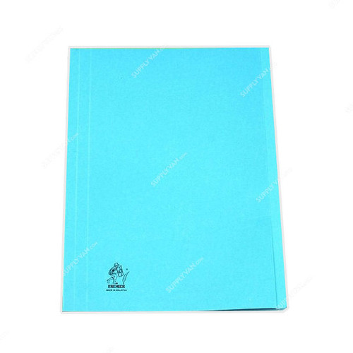 Premier Square Cut Folder W/O Fastener, SCF-01, 300 GSM, FS, Blue, 100 Pcs/Pack