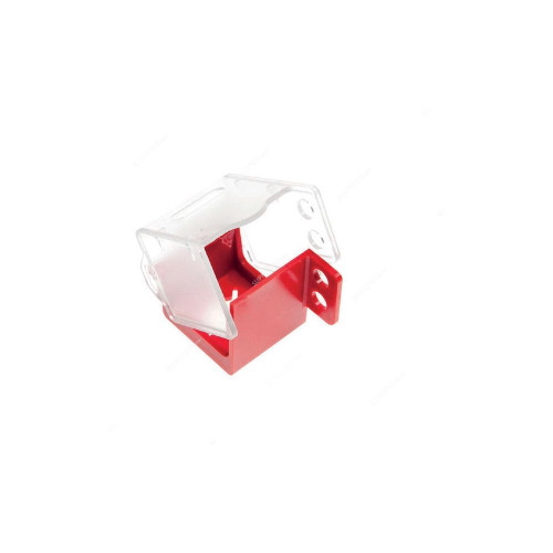 Loto-Lok Panel and Push Button Lockout, PL-RC-22, Polycarbonate, 22MM, Red and Clear