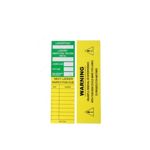 Lok-Force Ladder Inspection Insert, TAG-LADR-TI, 52 x 183MM, PVC