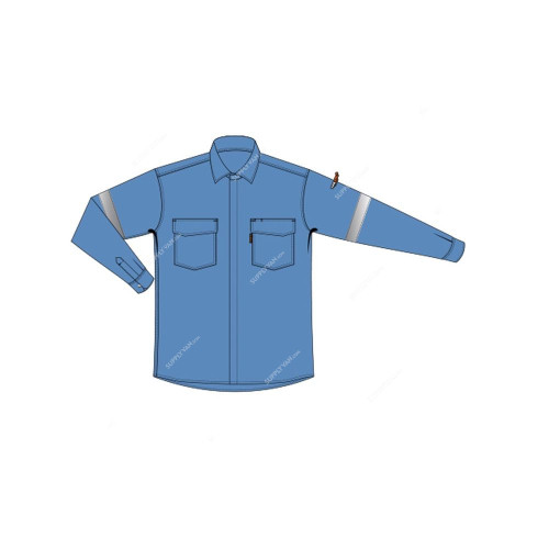 TarArc Arc Flash Featherlite Safety Work Shirt, BLOKARC-12FSH-LGMB, L, Medium Blue