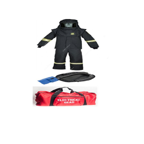 Oberon Arc Flash Suit Set, TCG6B-LplusHVS, TCG100, L, Black