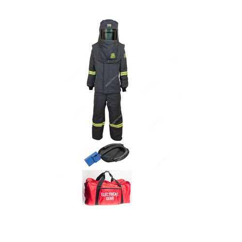 Oberon Arc Flash Suit Set, TCG7B-MplusHVS, TCG, M, Black