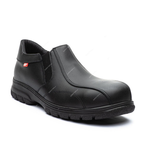 Mellow Walk Safety Shoes, QUENTIN-542128, Leather, Size42.5, Black