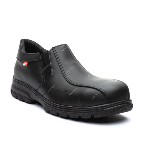 Mellow Walk Safety Shoes, QUENTIN-542128, Leather, Size44.5, Black