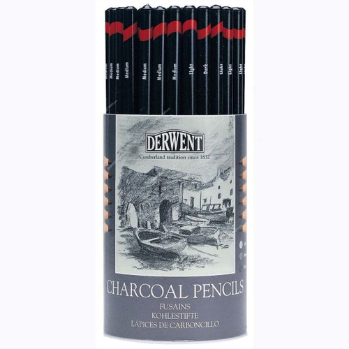 Derwent Charcoal Pencil Set, 36300, 72 Pcs/Set