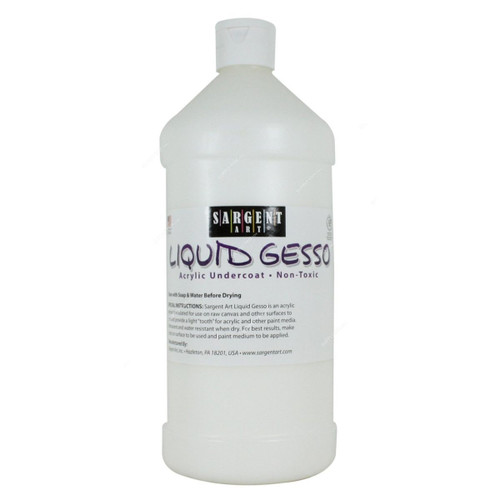 Sargent Art Extra Thick Liquid Gesso, SA22-8803, 32 Oz