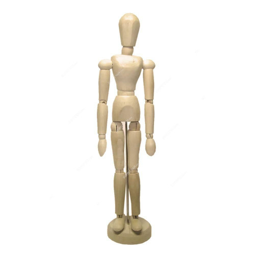 Sinoart Female Articulated Mannequin, SFM019, Wood, 12 Inch, Beige