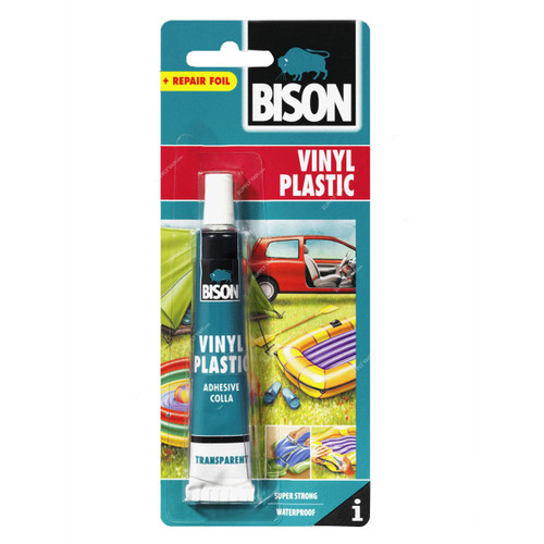 Bison Vinyl/Plastic Adhesive, 6305320, 25ML, Transparent