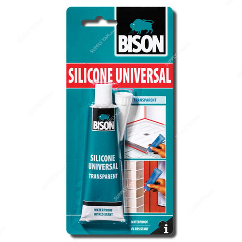 Bison Universal Silicone Sealant, 6305452, 60ML, Transparent