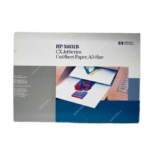 HP CutSheet Paper, 51631B, CX JetSeries, A3, 420 x 297MM, White, 200 Pcs/Pack