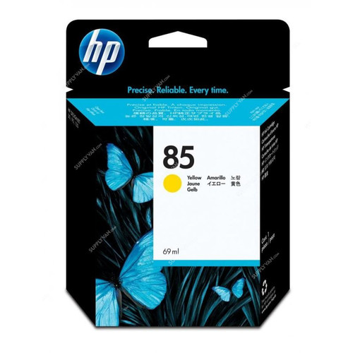 HP DesignJet Ink Cartridge, C9427A, 85, 69ML, Yellow