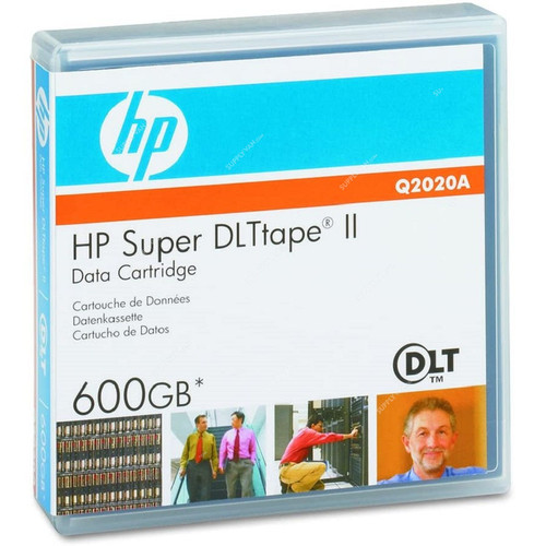 HP Data Cartridge, Q2020A, Super DLTtape II, 300/600GB, 12.7MM x 630 Mtrs, Blue