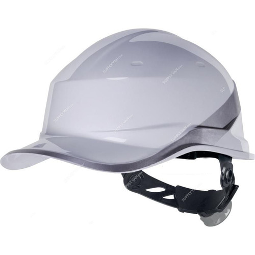 Delta Plus Baseball Cap Safety Helmet, DIAMOND-VI-W, 53 to 63CM, ABS, White