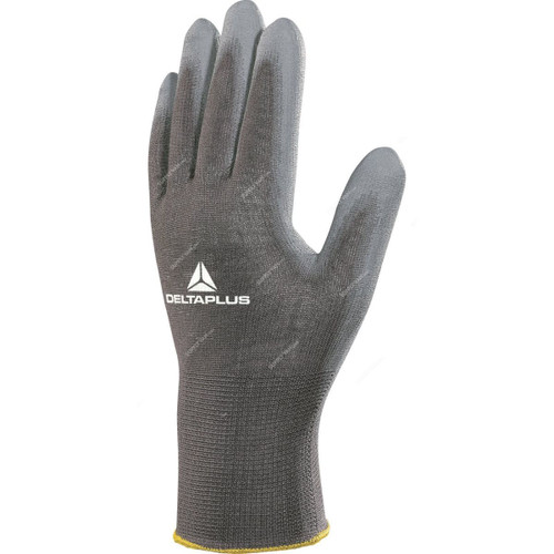 Delta Plus Knitted Glove, VE702GR10, Size10, 100% Polyamide, Grey