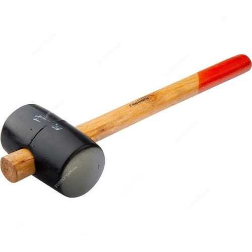 Sparta Rubber Mallet With Wooden Handle, 111505, 450GM, Black