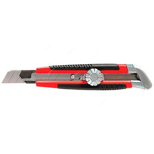 Mtx Retractable Blade Knife, 789149, Stainless Steel, 18MM, Black/Red