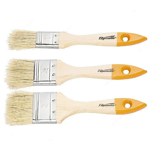 Sparta Flat Paint Brush Set With Wooden Handle, 841115, Pink/Orange, 3 Pcs/Set