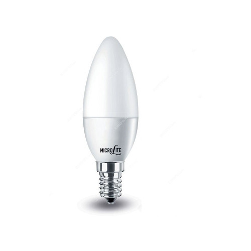 Microlite Frosted LED Candle Lamp, M-CL6W-WE14, E14, 6W, 3000K