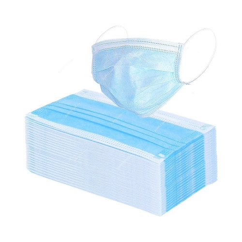 Disposable Face Mask, IOP, 3 Ply, Blue, 50 Pcs/Pack