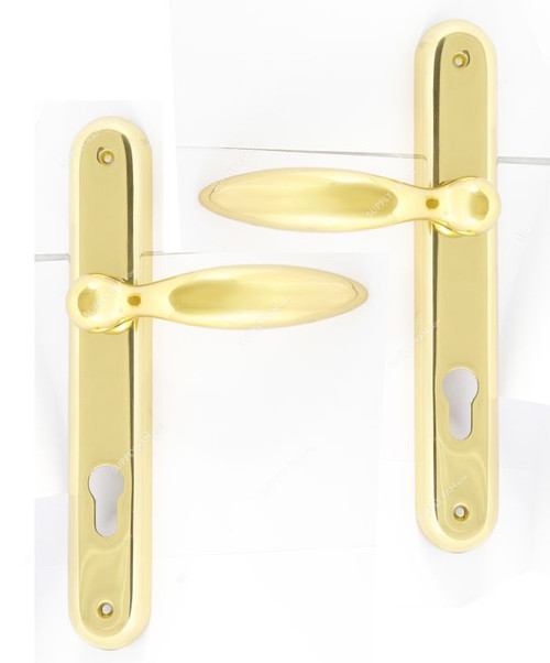 CAL Lever Handle with Lock, SAF-8, Brass Material, Gold Colour