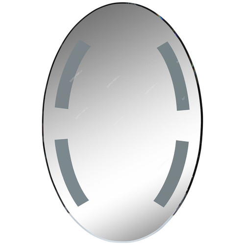 Argent Crystal Fluorescent Light Mirror, JY-616, Oval