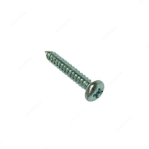 Tuf-Fix Pan Self Tapping Screw, 6x1/2 Inch, CS, Chrome, PK900