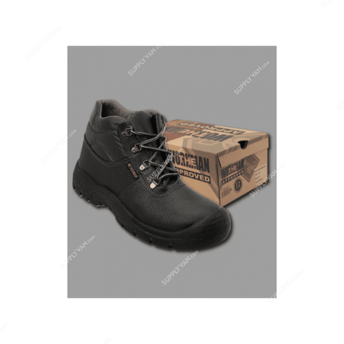 Workman Safety Shoes, Size40, Black, Low Ankle