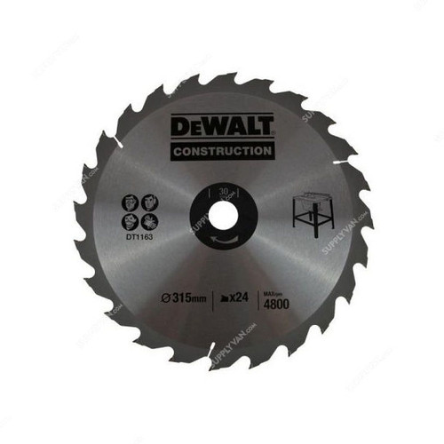 Dewalt Circular Saw Blade, DT1163-QZ, 315x30MM, 24 Teeth