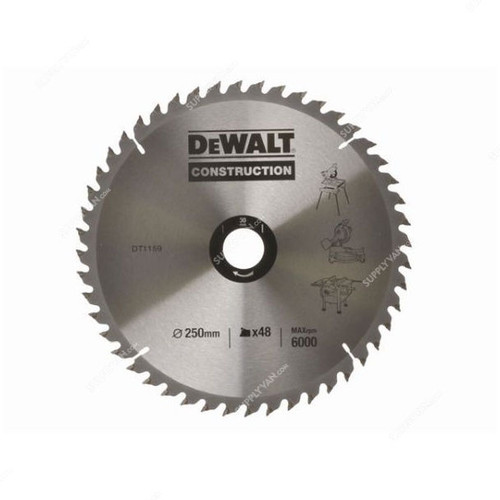 Dewalt Circular Saw Blade, DT1159-QZ, 250x30MM, 48 Teeth
