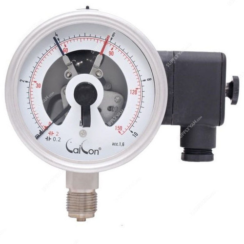 Calcon Pressure Gauge, CC18A, w/ Electric Contact, 100MM, 1/2 Inch, BSP, 0-10 Bar