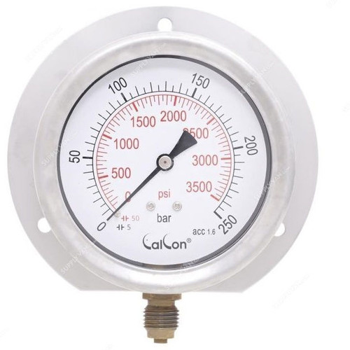 Calcon Pressure Gauge, CC10C, 80MM, 1/4 Inch, BSP, 0-250 Bar