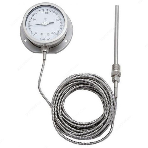 Calcon Gas Filled Capillary Type Thermometer, TG18C, 100MMx10 Mtrs, 0-200 Deg. C