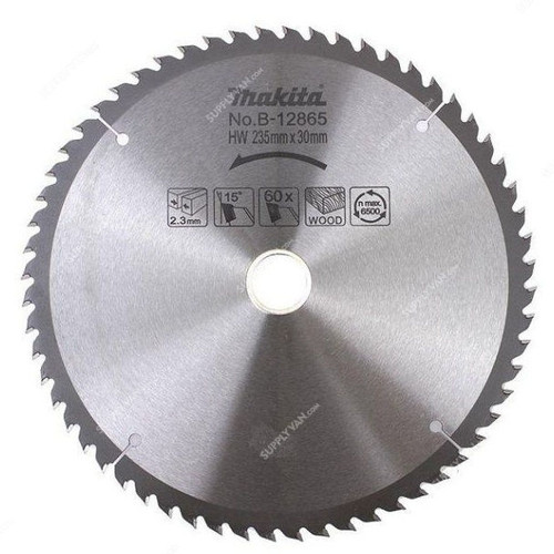 Makita Circular Saw Blade, B-12865, 235x30MM, 60 Teeth