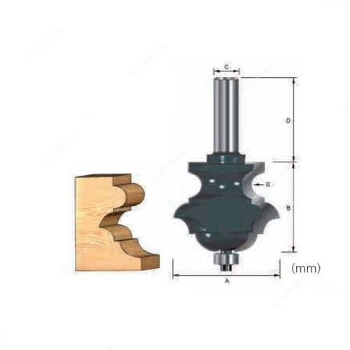 Makita Classical Multi Profile Router Bit, D-11760, 31.8x25.4MM