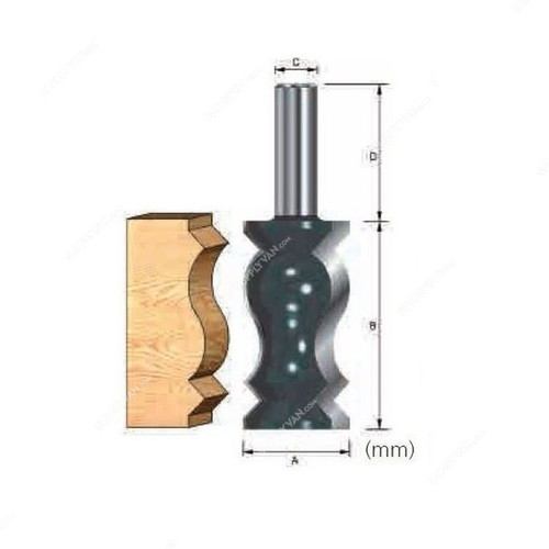 Makita Crown Molding Bit, D-13817, 31.8x57.1MM