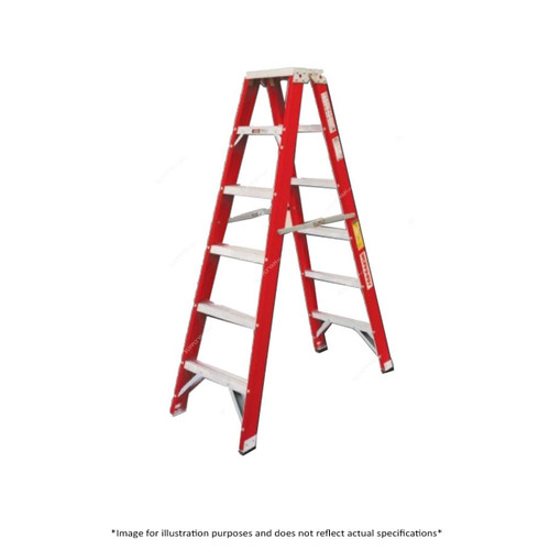 Workman Step Ladder, Fibreglass, A-Type, Double Sided, 6 Steps