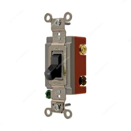 Hubbell 4 Way Toggle Switch, HUBHBL1224BK, 20A, 120-277VAC