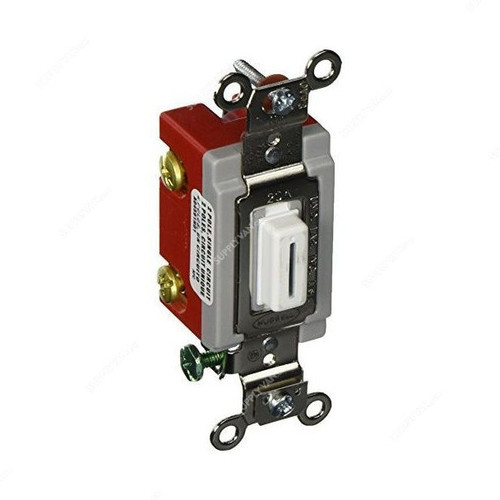 Hubbell 2 Way Toggle Switch, HUBHBL1222LW, 20A, 120-277VAC